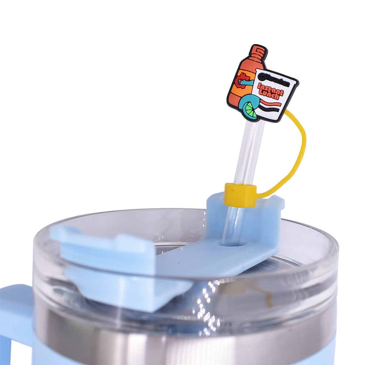 Wholesale  Random 100pcs Mexican Series  10mm PVC Soft Straw Tube Cap