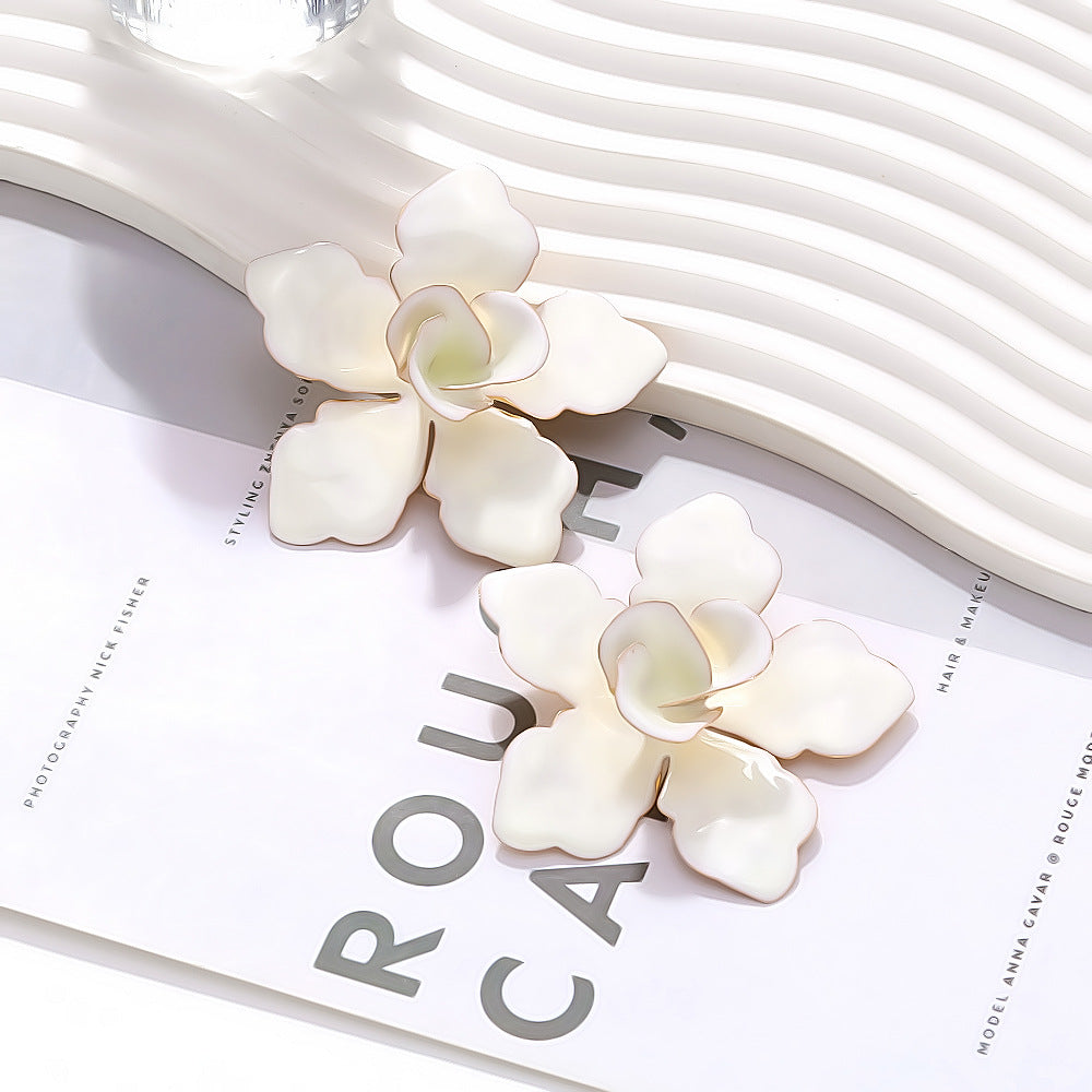 Wholesale Metal Big Flower Earring