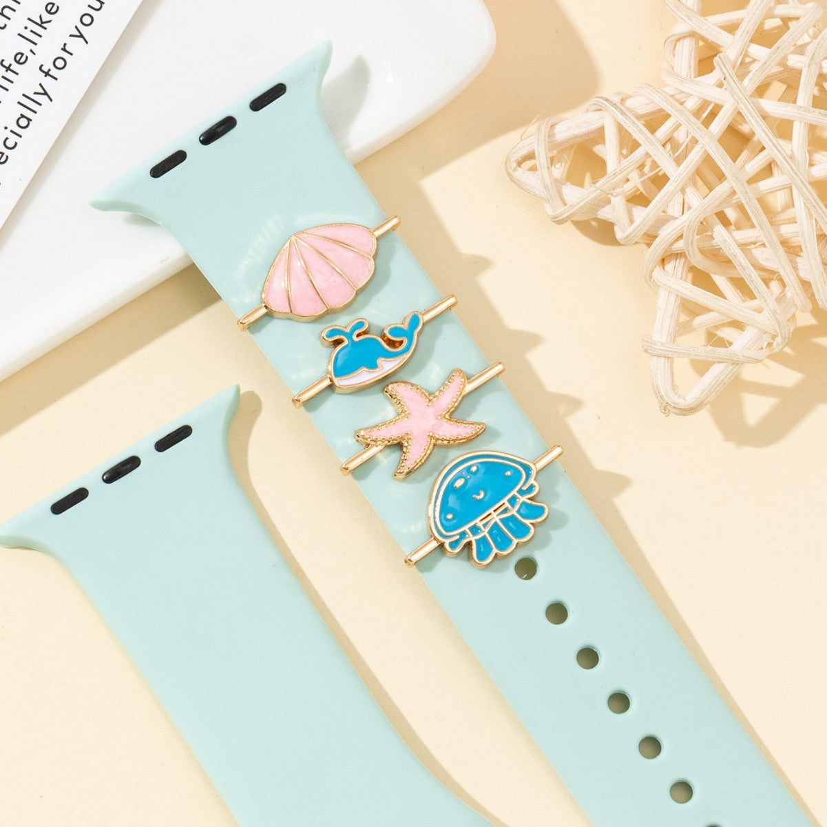 Wholesale Starfish Ocean Series Versatile Personalized Watch Strap Accessories Apple Silicone Watch Band Accessories in Stock for Dropshipping
