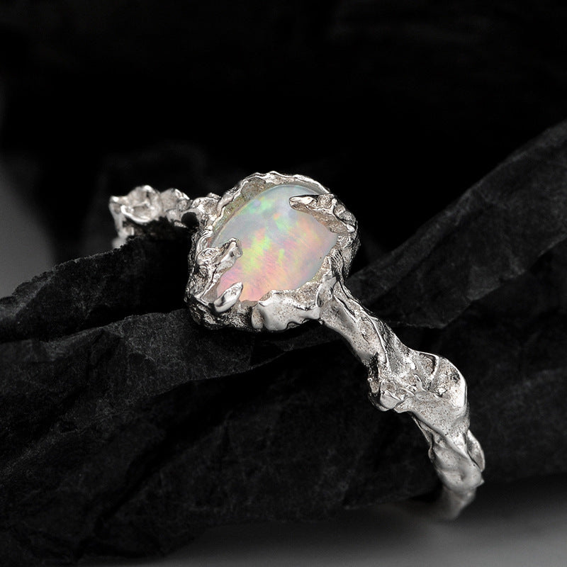 Wholesale Light Luxury  Sterling Silver Opal Ring