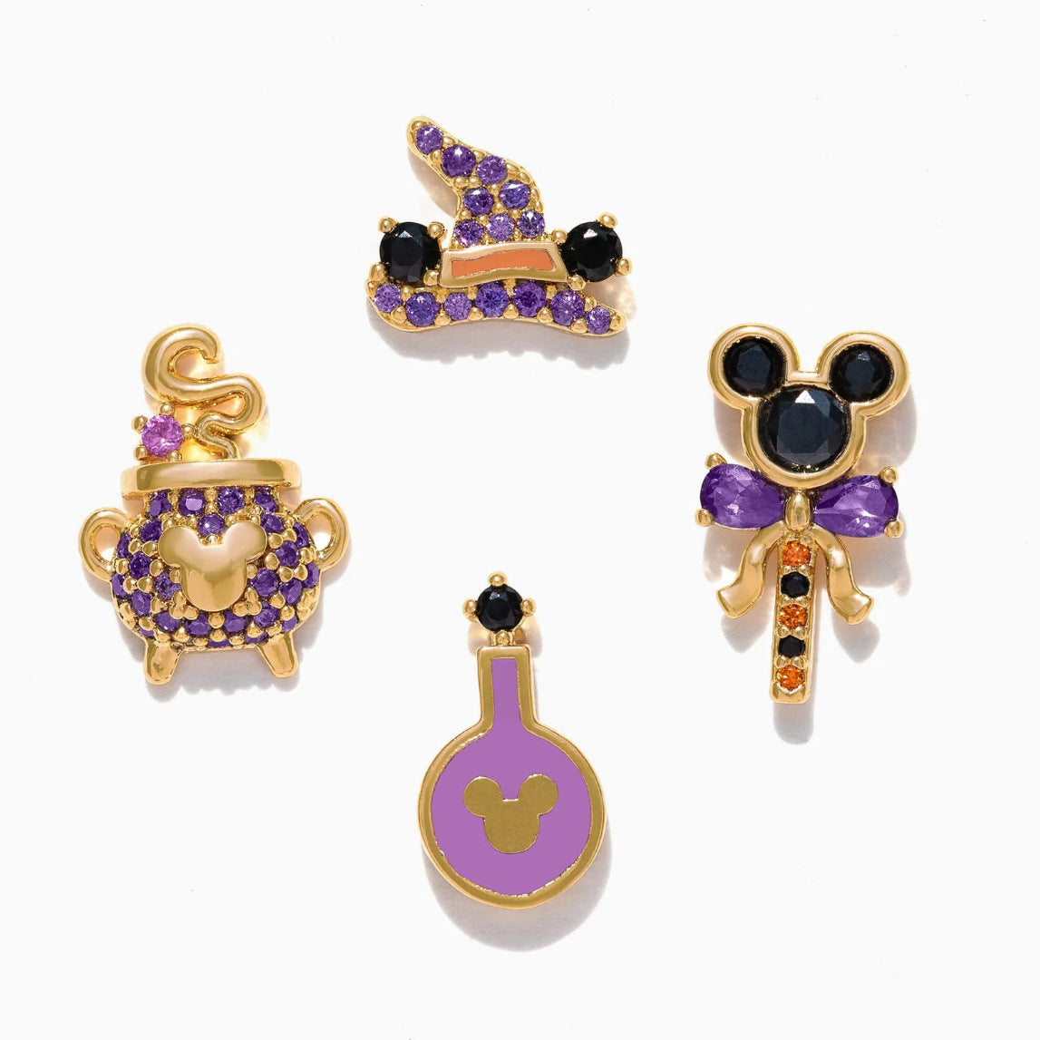 Wholesale Cute Cartoon Halloween Oil Drop Micro-Inlaid Zircon Pumpkin Earring Set ACC-ES-Xiny005