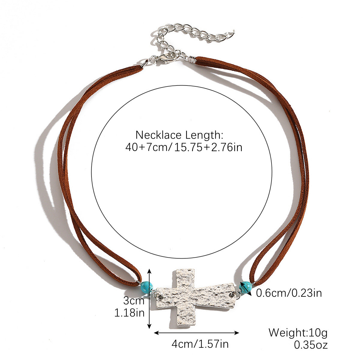 Wholesale Beaded Starburst Cross Necklace Accessories