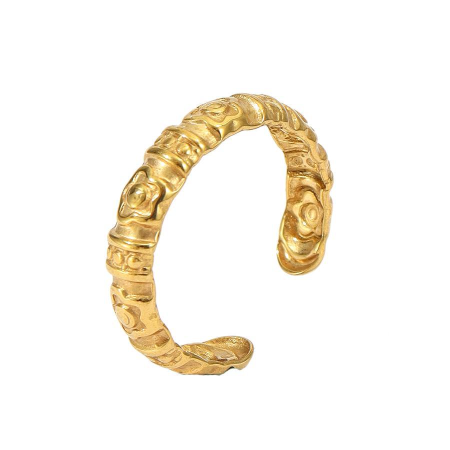 Wholesale Star Sun Moon Stainless Steel Rings 18k Gold Plated Rings ACC-RS-MuC014