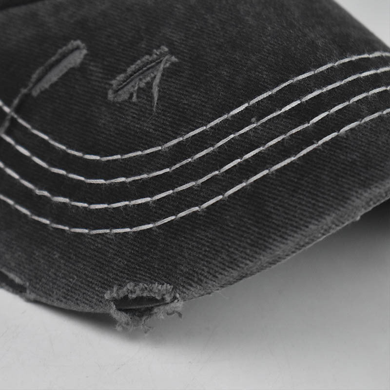 Wholesale 66 Embroidered Washed Cotton Baseball Cap Distressed Sun Hat Outdoor Casual Fashion Accessory