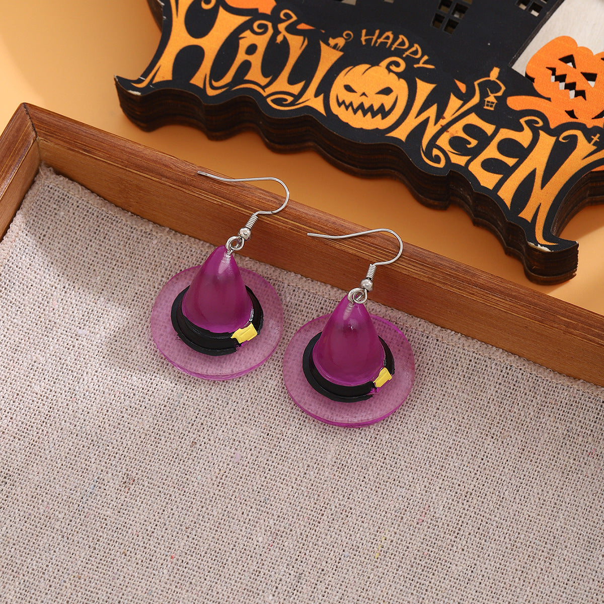 Wholesale  fun cartoon pumpkin ghost resin earrings