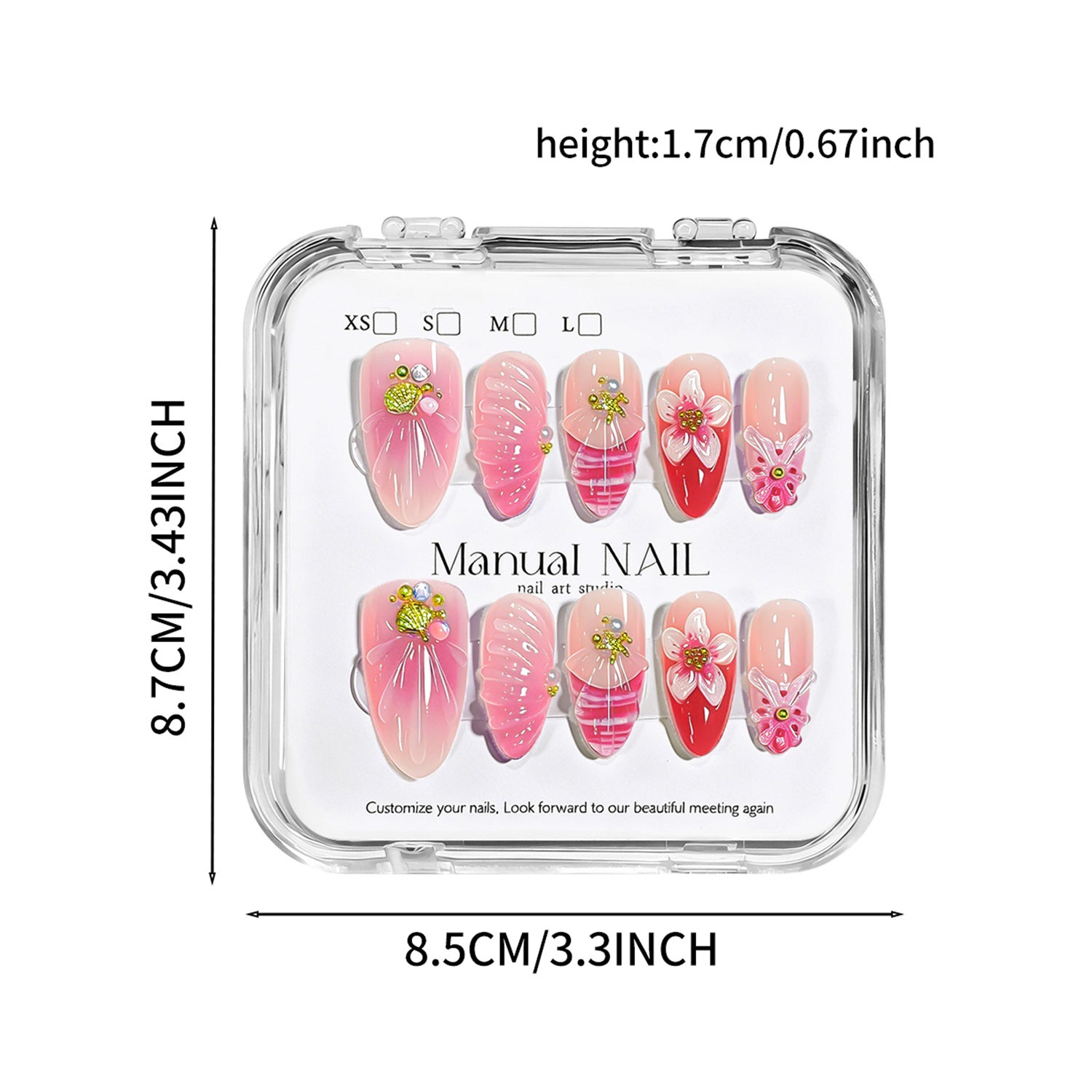 Wholesale 3D Cherry Blossom Almond Press On Nails 30Pcs Light Pink False Nails With Jelly Glue File Fashion Accessory For Gift Boutique Resale