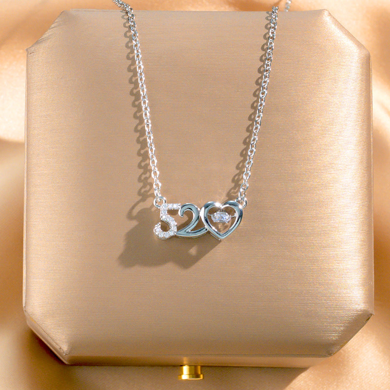 Wholesale Titanium Steel Zircon Clavicle Chain Necklace Korean Style Jewelry Accessory