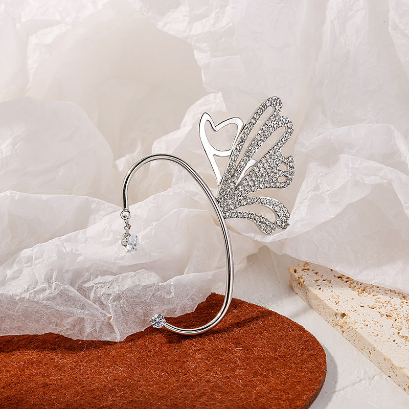 Wholesale  full diamond butterfly snake-shaped earrings