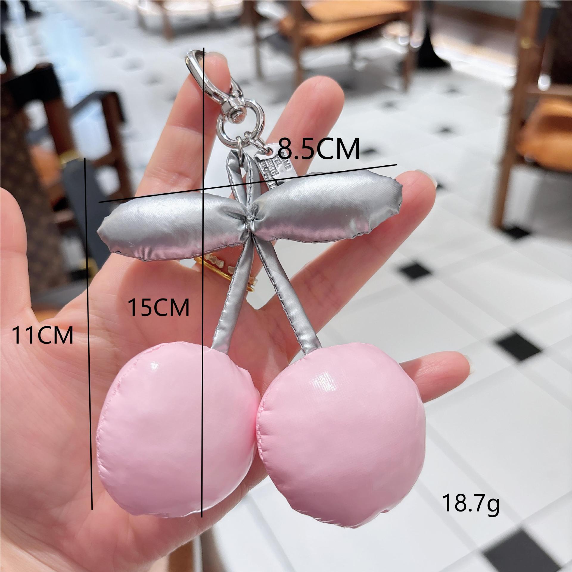Wholesale PU-filled cherry pendant CCD keychain