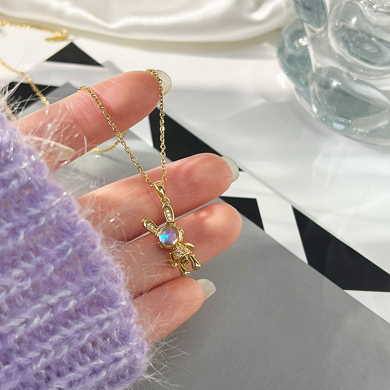 Wholesale Fluorescent Series Titanium Steel Necklace Clavicle Chain Choker Necklace ACC-NE-Panshi005