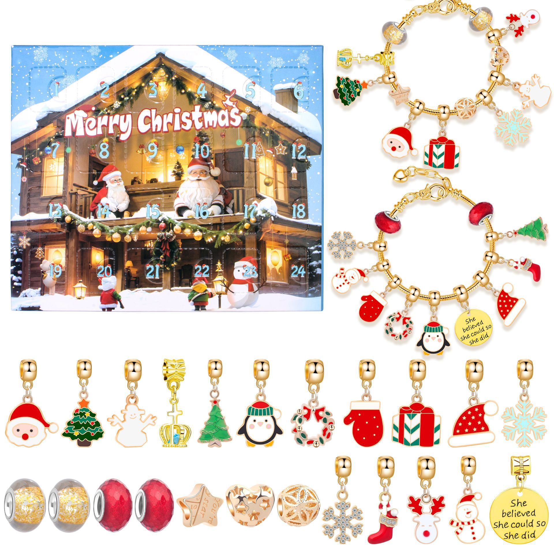 Wholesale Christmas Creative Blind Box Earrings Bracelet ACC-BT-HuaNa001