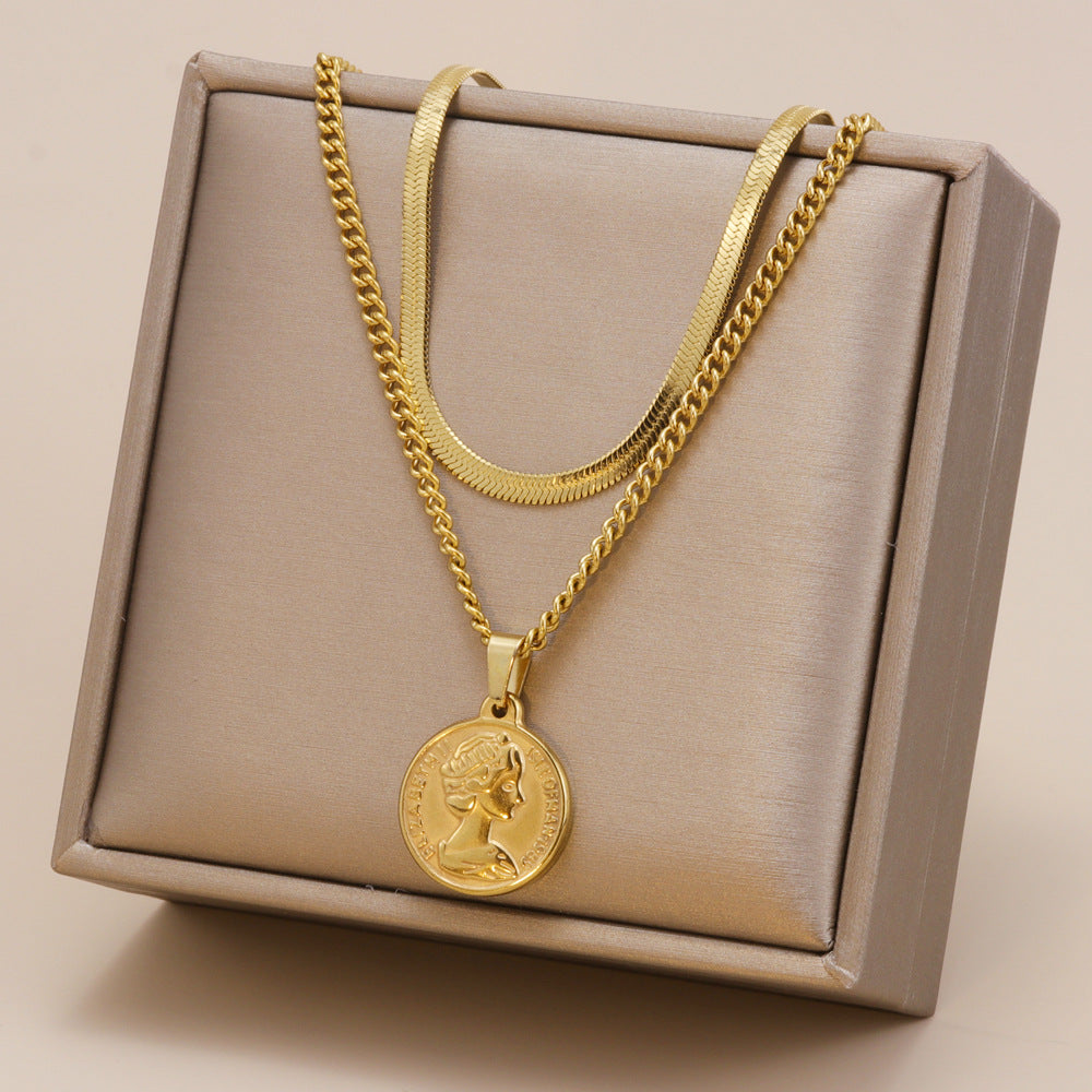 Wholesale Double Layer Cuban Necklace ACC-NE-FeiLing005