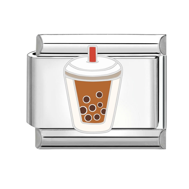 Wholesale Italian Charm Bracelet 9mm DIY Splicing Creative Dessert Stainless Steel Composable Bracelet