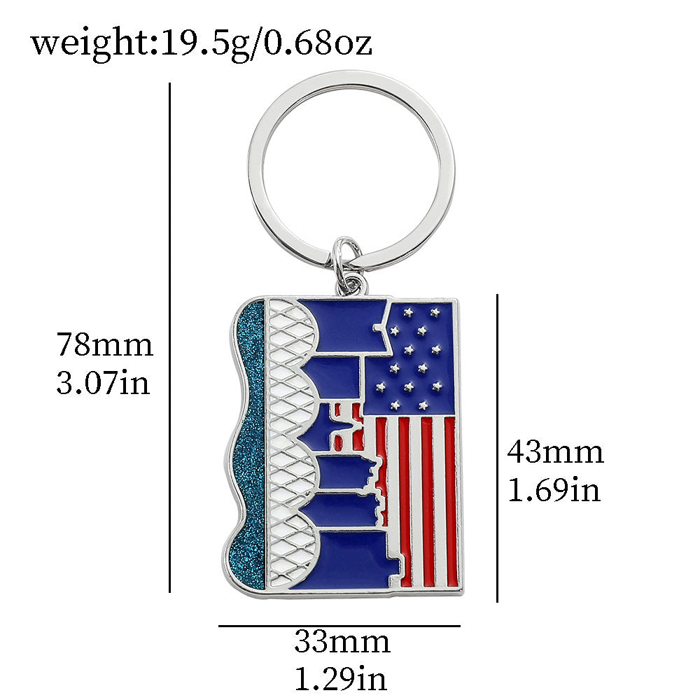 Wholesale  Independence Day Flag Keychain
