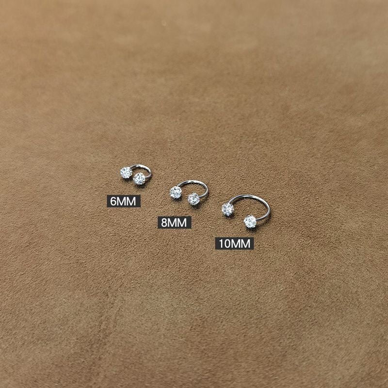 Wholesale Full Diamond Super Flash Titanium Steel Earrings