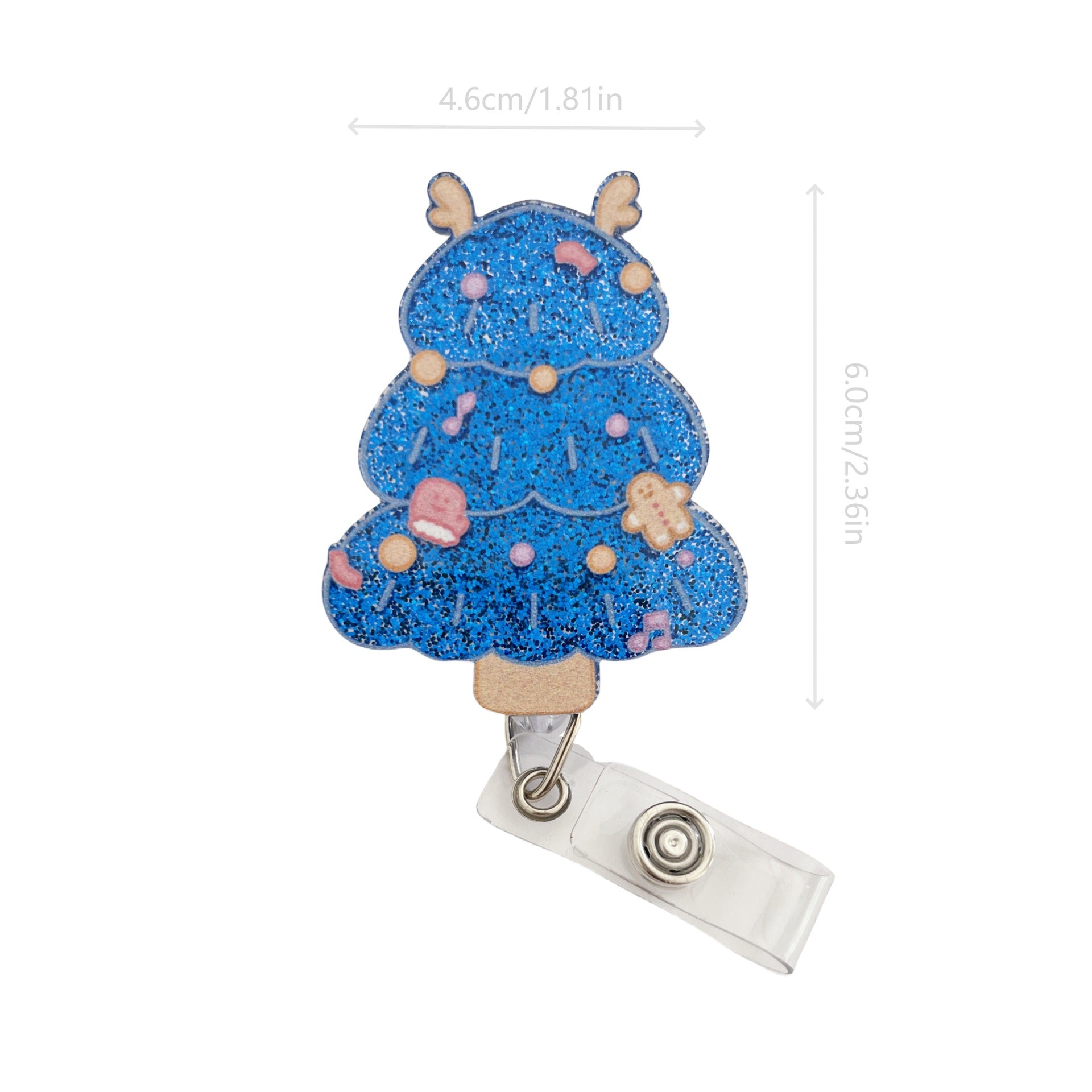 Wholesale  Christmas Tree Cartoon Badge Reels Keychains