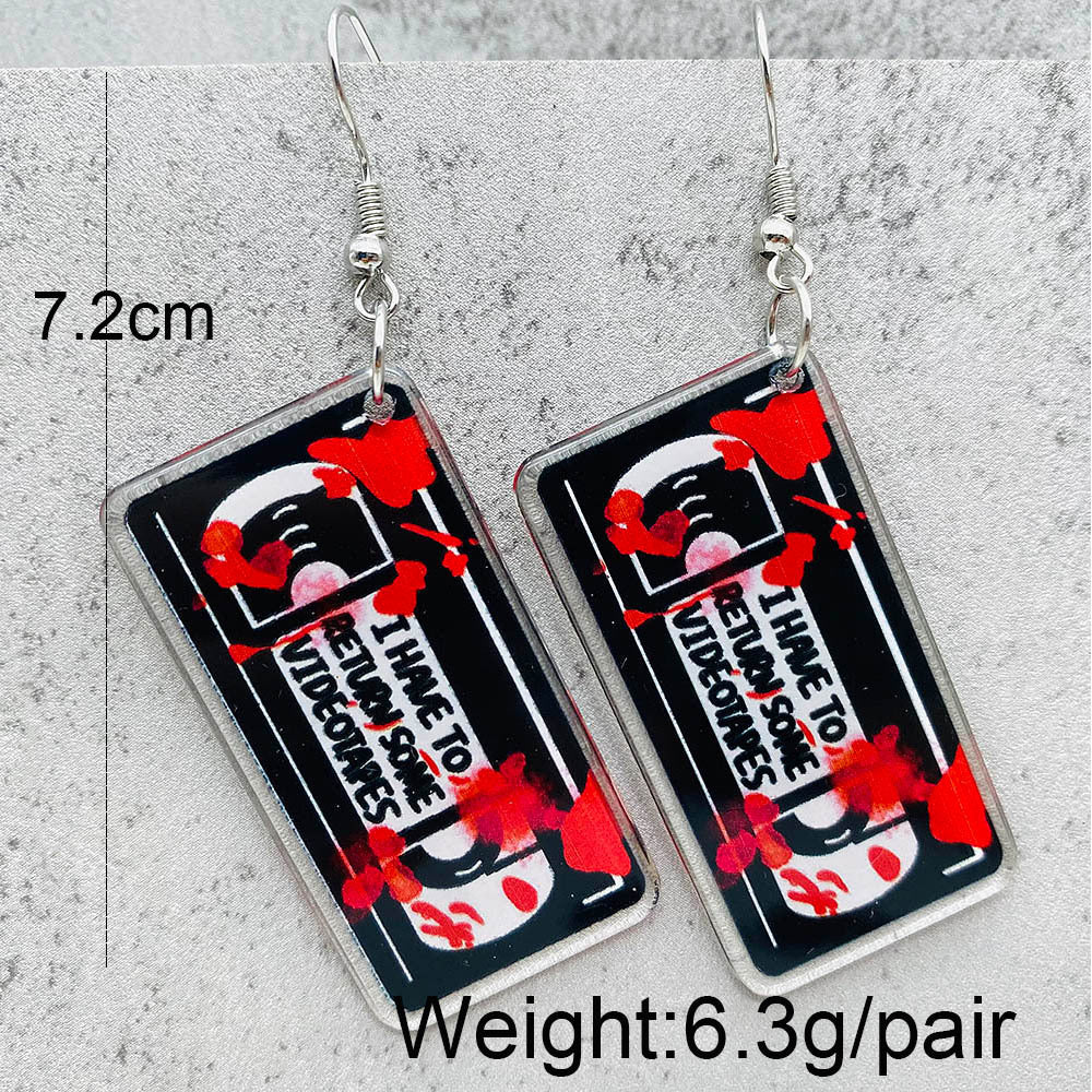 Wholesale Halloween Skull OUIJA Acrylic Earrings ACC-ES-ChenY034