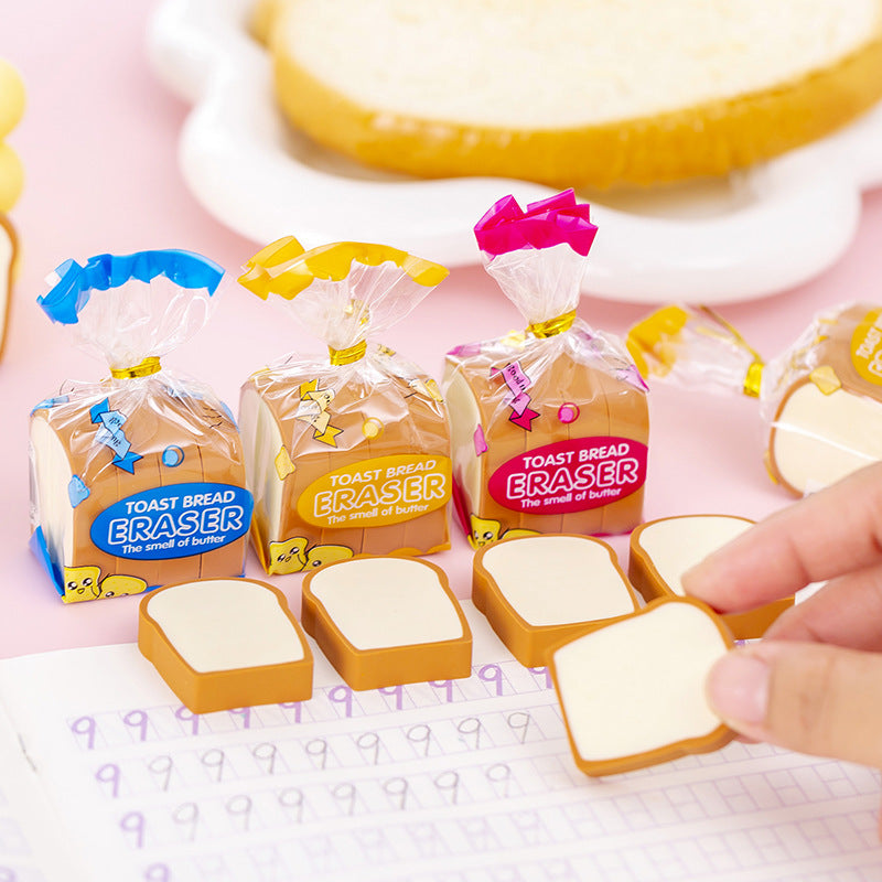Wholesale Creative Cute Toast Bread Eraser