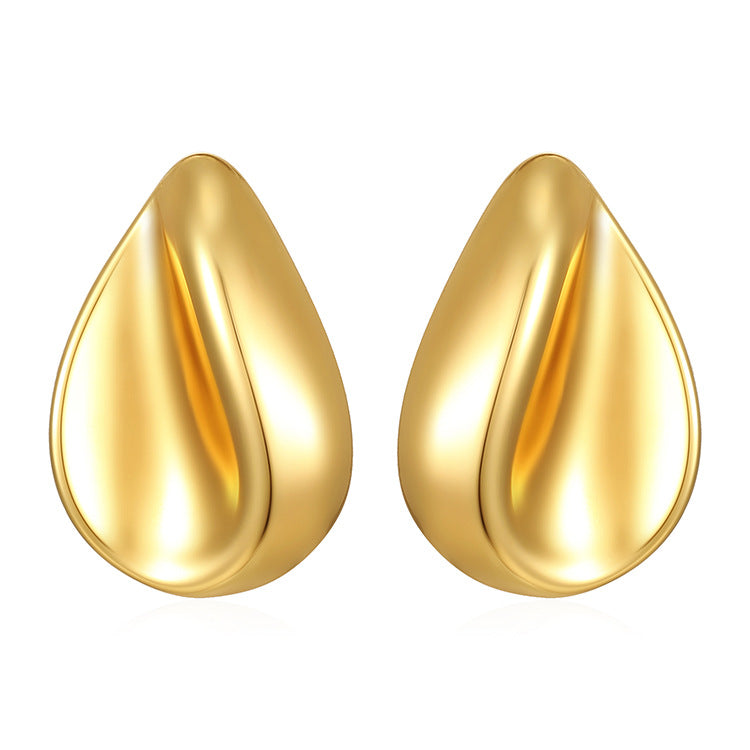 Wholesale Square Stripe Stainless Steel Light Luxury 18K Earrings ACC-ES-MuShan026