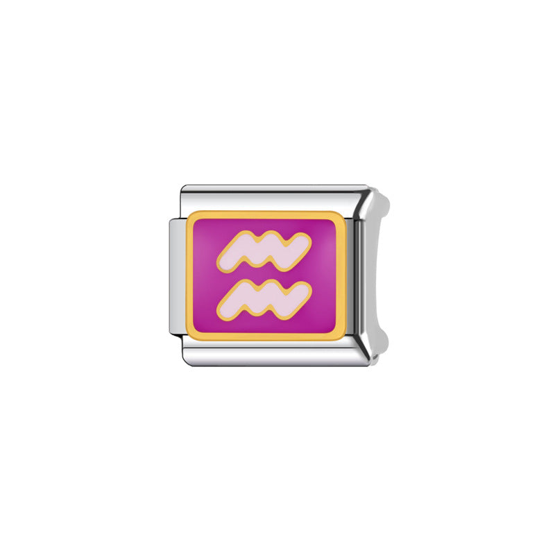 Wholesale Italian Charm Bracelet 9mm DIY Splicing Removable Creative Pattern Stainless Steel Composable Bracelet