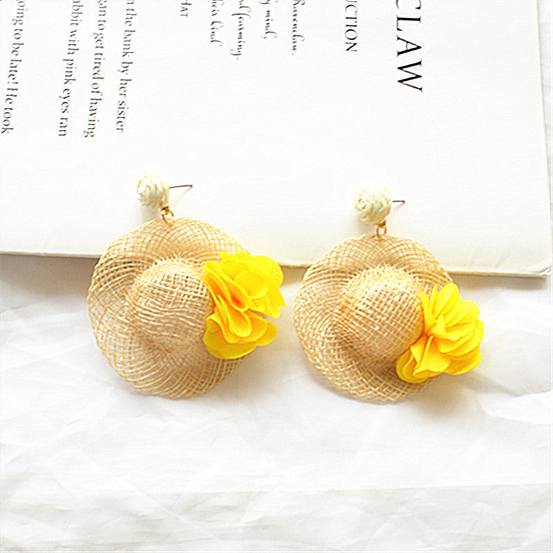 Wholesale Bohemian hand-woven earrings,  beach vacation style earrings