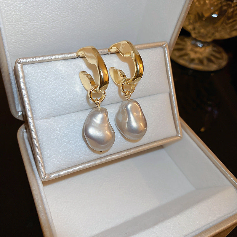 Wholesale Silver Needle Pearl Earrings
