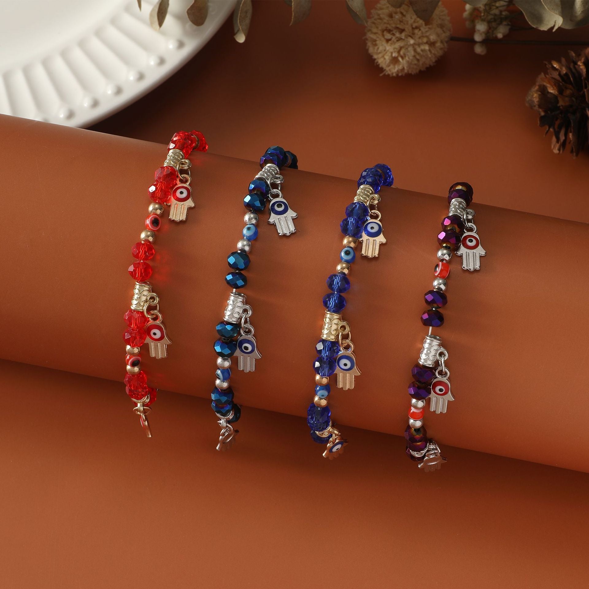 Wholesale Evil Magic Eye Palm Beads Blue Eyes Bracelet Resin Bracelet ACC-BT-MY010
