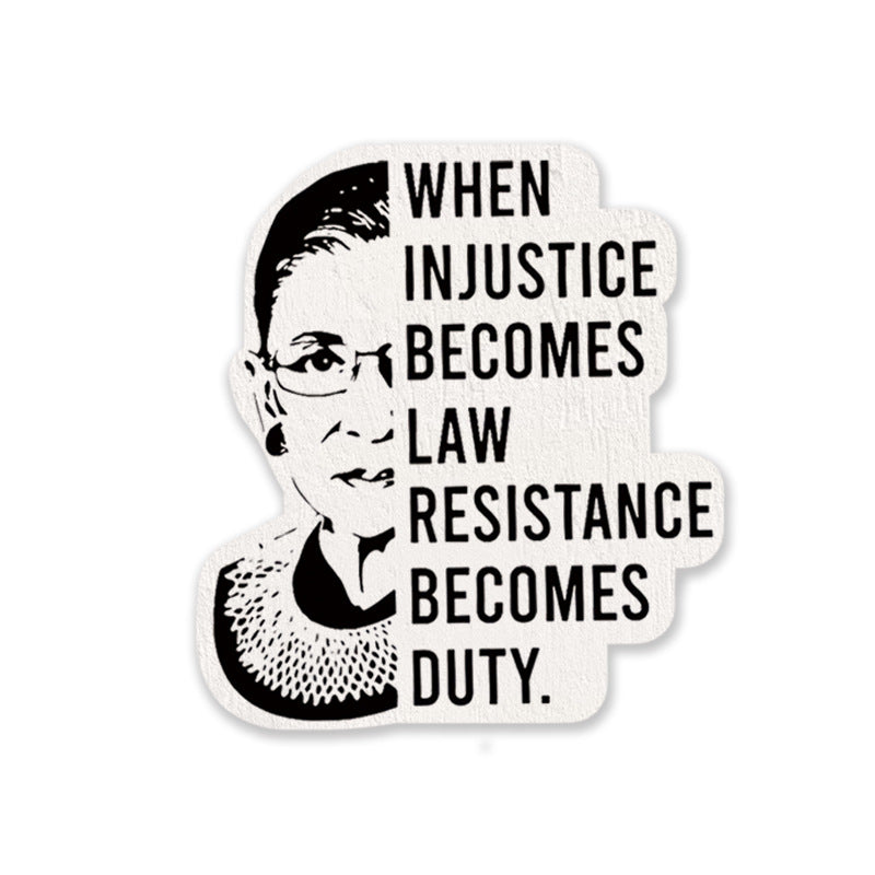 Wholesale The female justice controversially wore a pin and earring to symbolize the power of women's justice