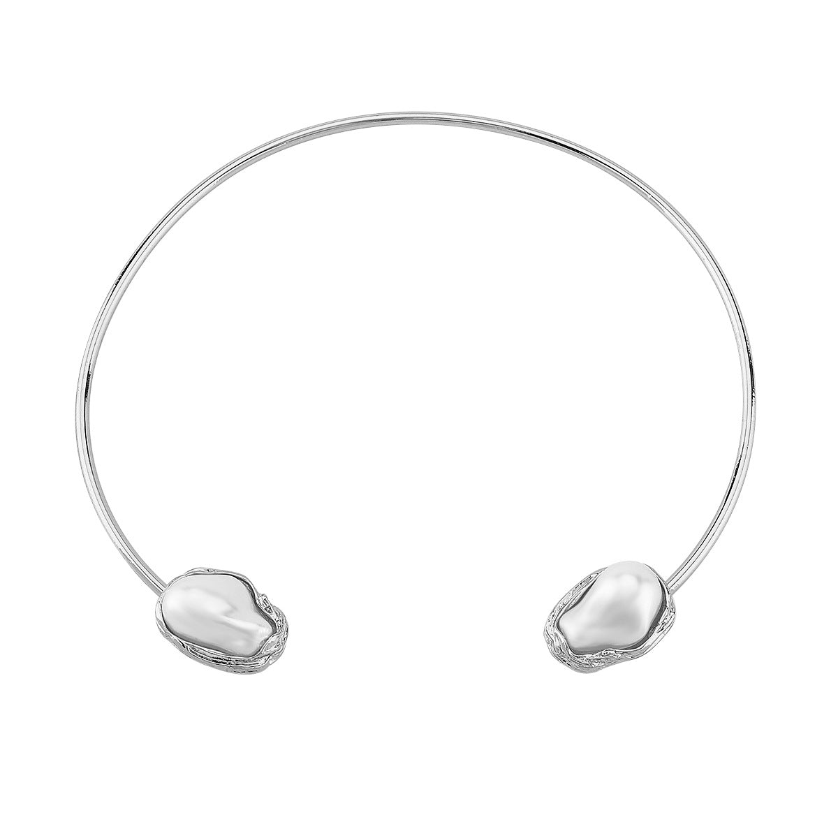 Wholesale Alloy Flower Exaggerated Irregular Pearl Geometric Earrings Ring Collar Bracelet