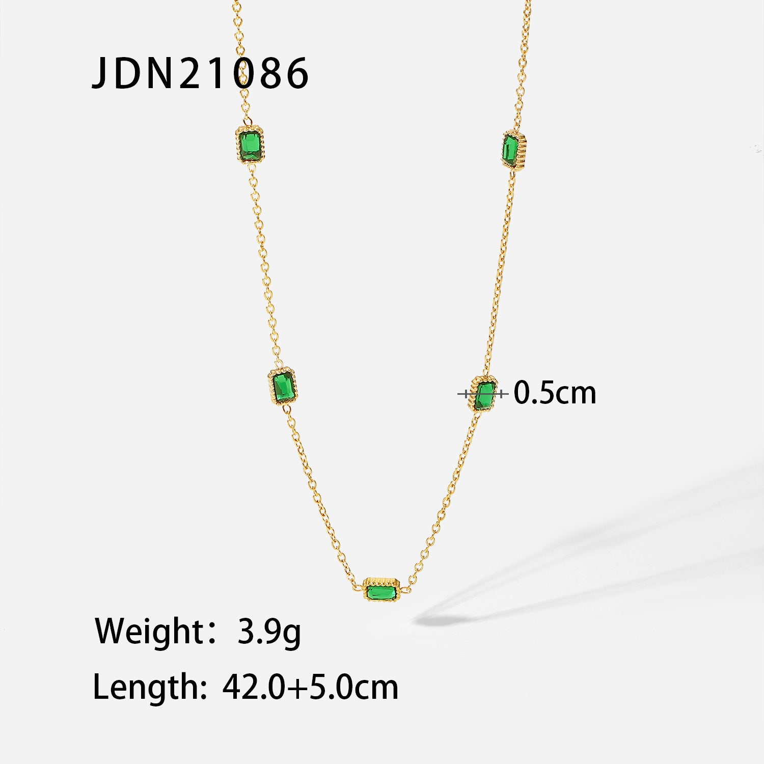 Wholesale Vintage Green Zircon Series Stainless Steel Necklace Earrings Bracelet Ring ACC-RS-JieDing003