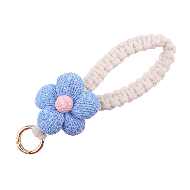 Wholesale Floral Cotton Hand-woven Lanyard Keychain ACC-KC-GuangTian085