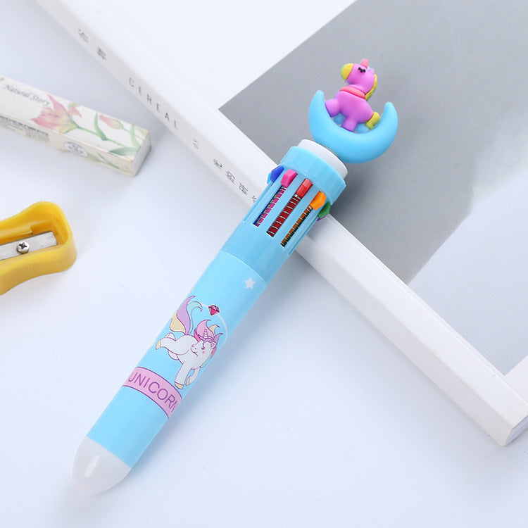 Wholesale ten color round press plastic ballpoint pens ACC-PN-Liuj011