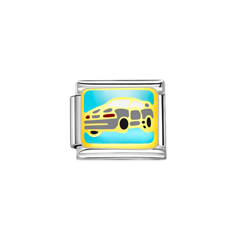 Wholesale Italian Charm Bracelet 9mm DIY Splicing Removable Color Letter Stainless Steel Composable Bracelet