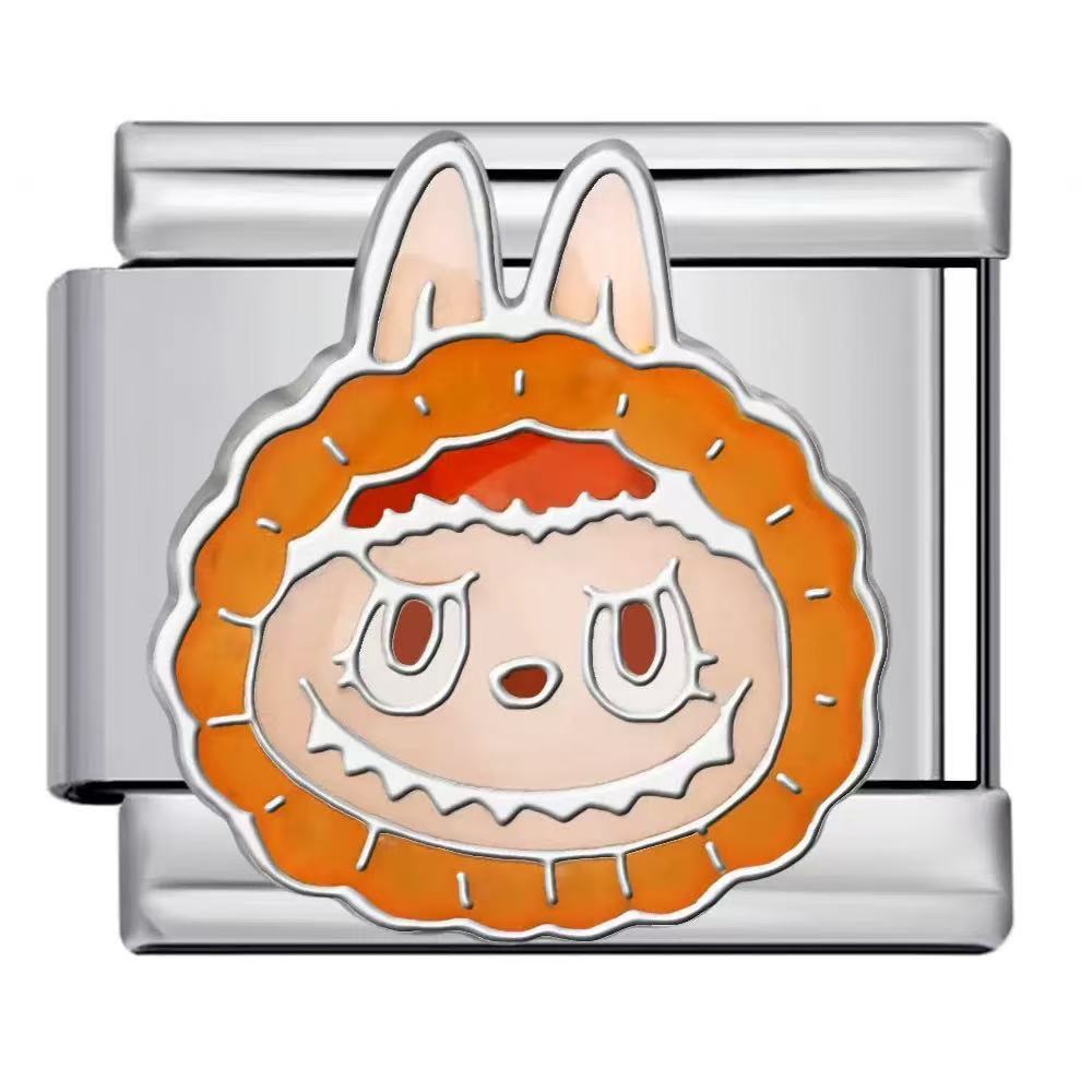 Bracelet de charme italien en gros 9 mm DIY Splicing Cartoon Bracelet composable en acier inoxydable mignon