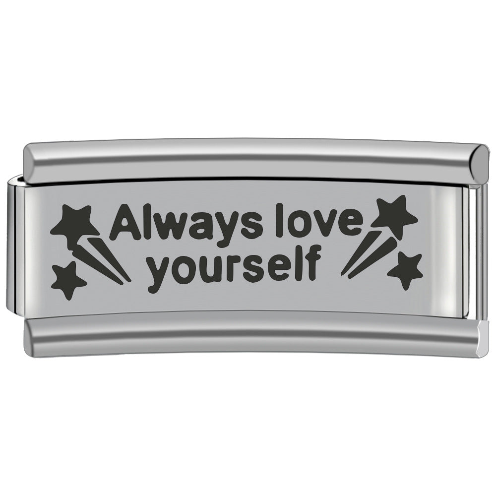 Wholesale 9mm Italian Charm Starter Bracelets DIY square Single Section Creative Stainless Steel Composable Bracelet