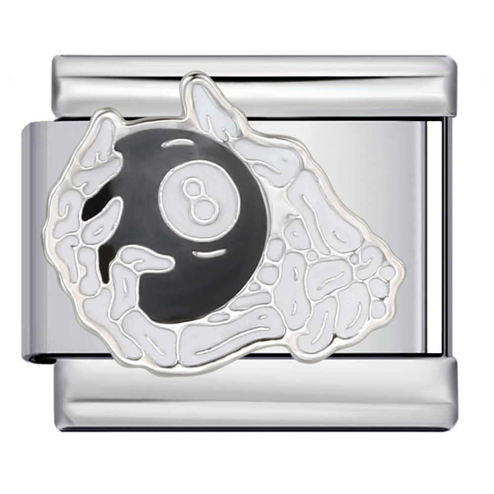 Wholesale Italian Charm Bracelet 9mm DIY gold-plated oil-sprayed Creative Stainless Steel Composable Bracelet