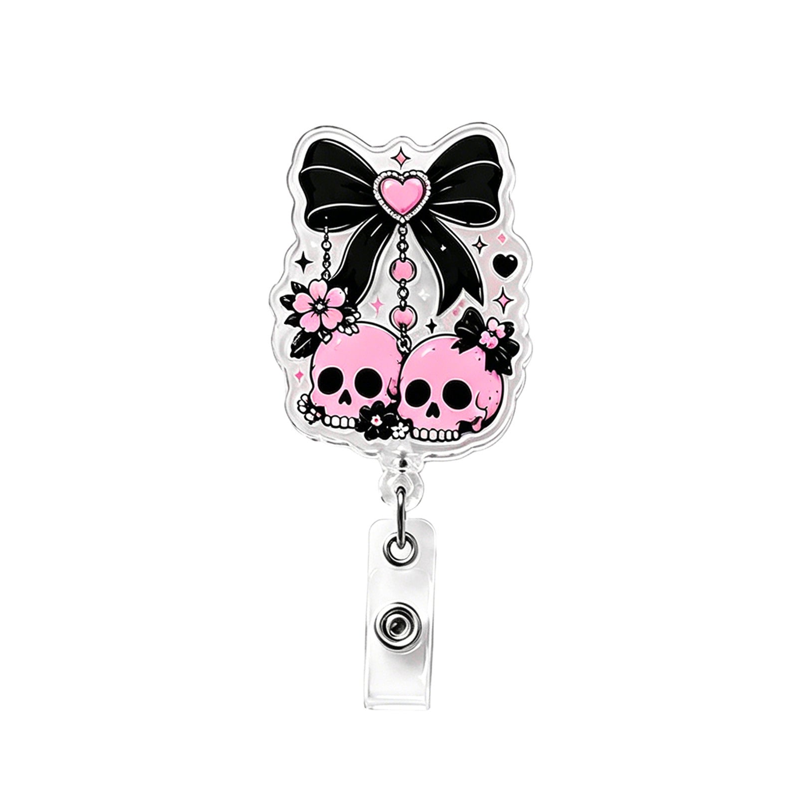 Wholesale Abs  Ghost Skull ID Badge Reel for Medical Staff
