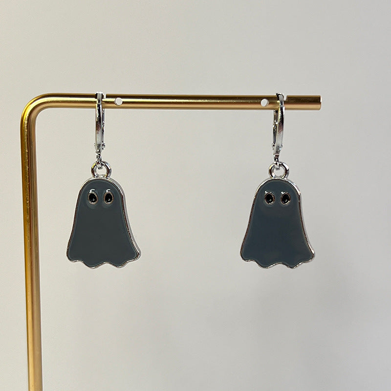 Wholesale   Walking Ghost Golden Ghost Cute  Earrings