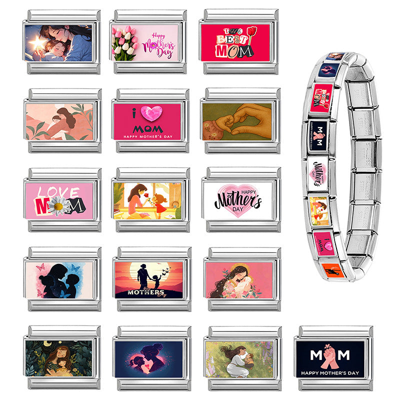 Wholesale Italian Style DIY Bracelet Accessories Stainless Steel Jewelry Gift