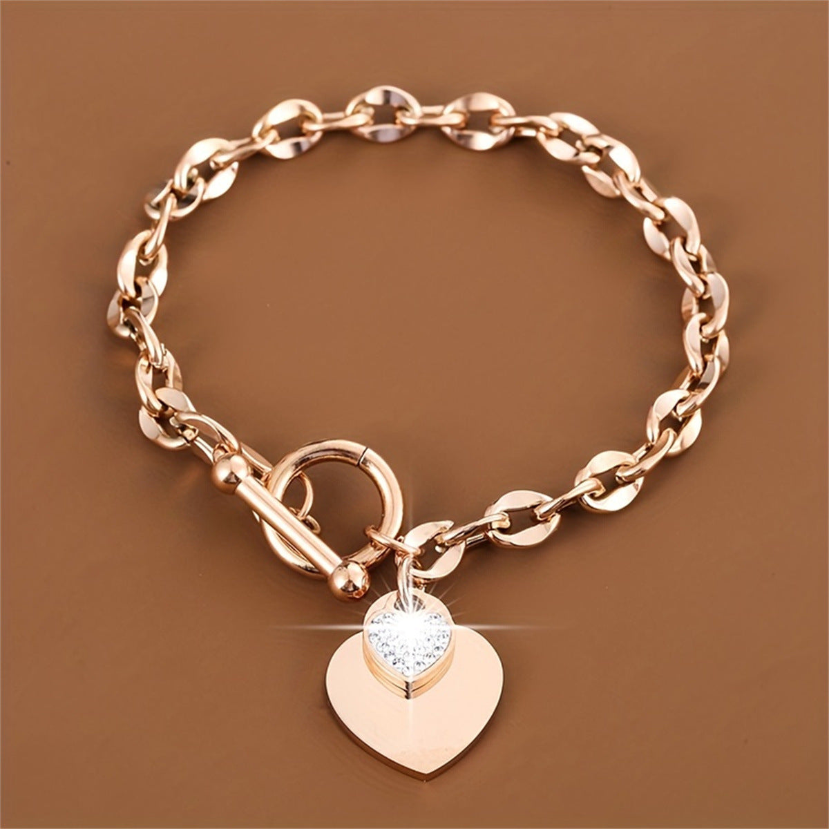 Wholesale Titanium Steel Buckle Heart  Bracelet
