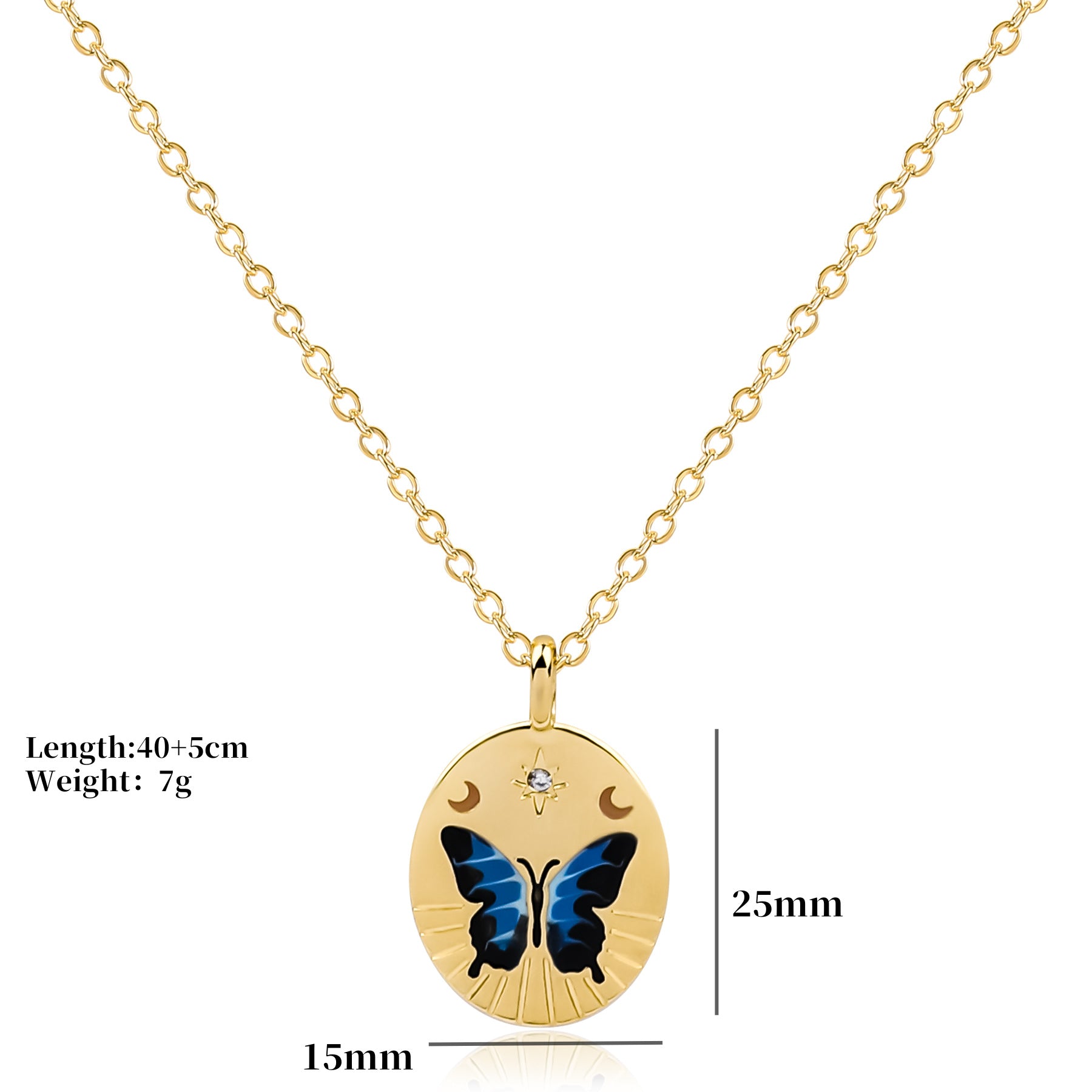 Wholesale  Retro Butterfly Necklace Titanium Steel Necklaces