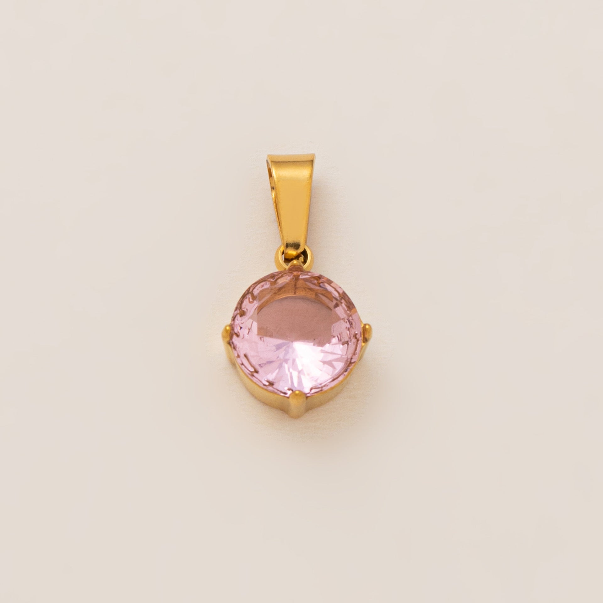 Wholesale Stainless steel pendant necklace with cubic zirconia