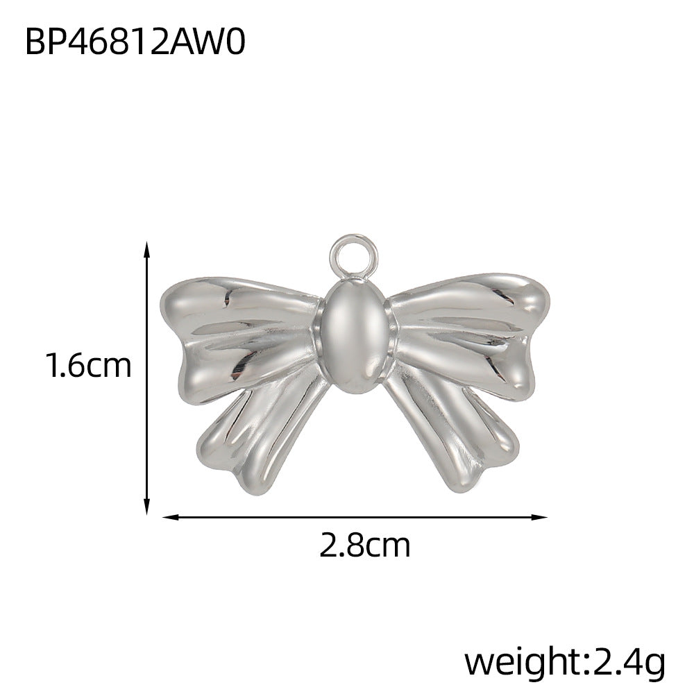Wholesale Stainless Steel Bow DIY Pendant
