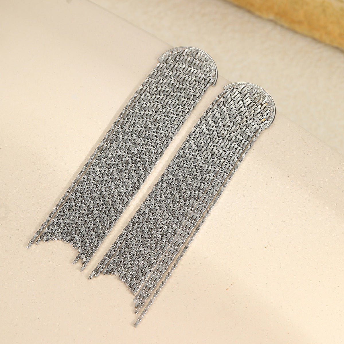 Wholesale  long tassel stainless steel earrings