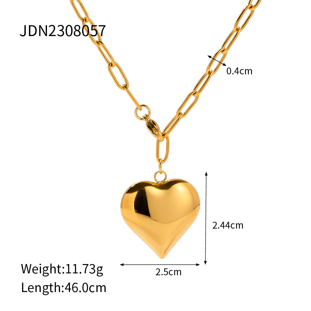Wholesale Heart Series Vintage Love Necklace Stainless Steel ACC-NE-Wanx002