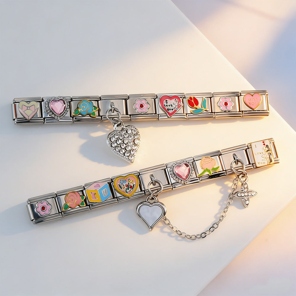 Wholesale Stainless Steel DIY Detachable Modular Bracelet Set for Fashion Gift Accessory