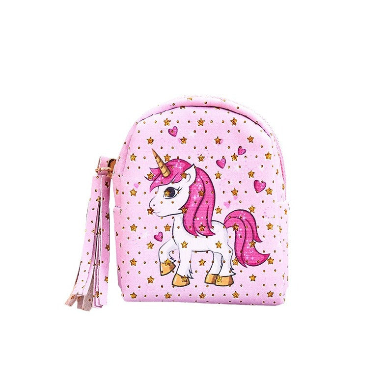 Wholesale Cartoon Unicorn Mini PU Coin Purse Keychain Keychain Wallet ACC-KC-GuoRan003
