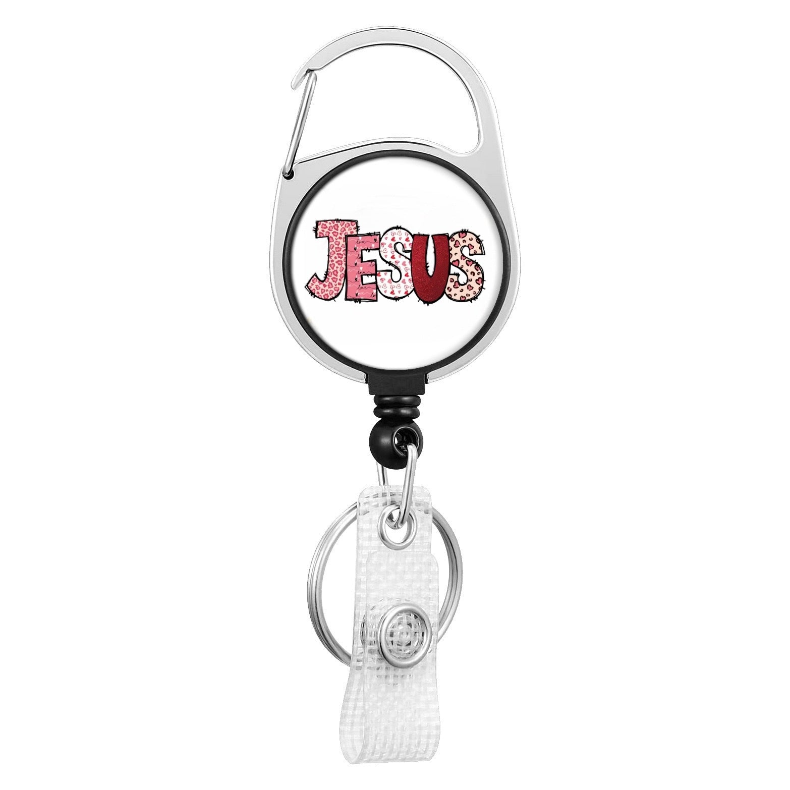 Wholesale Medical Series Acrylic Retractable Rotating Badge Keychain