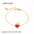 Wholesale 18k gold stainless steel red agate heart earrings rings necklace