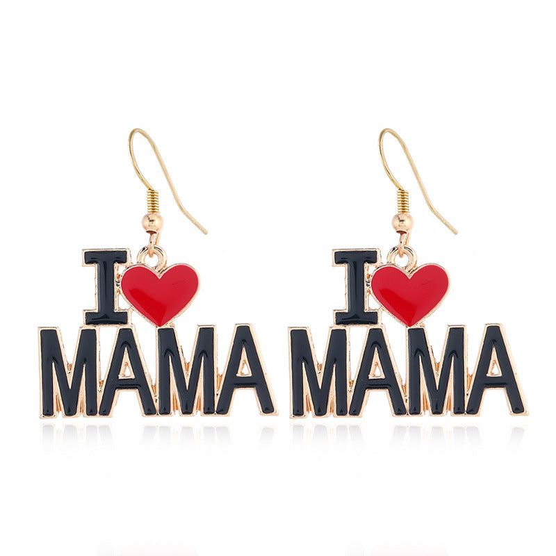 Wholesale MAMA Earrings Mother's Day Alloy Earrings ACC-ES-FSY002